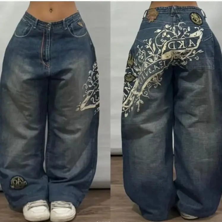 Fashion Joker Retro Jeans Female Korean Casual