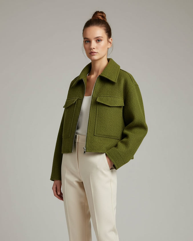 Women's Faux Leather Autumn Jacket