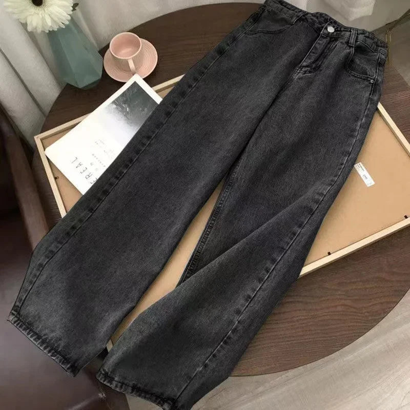 Fashion Joker Retro Jeans Female Korean Casual