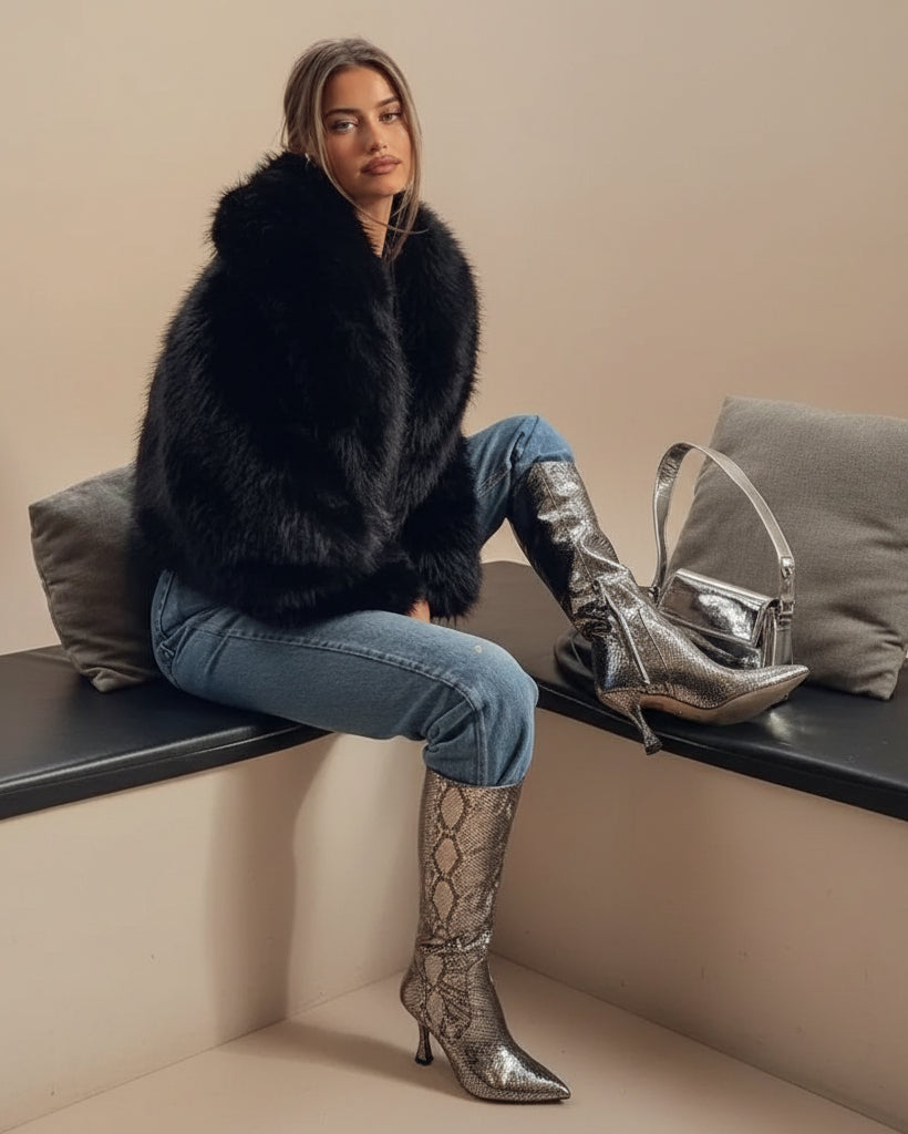 Women's Cozy Faux Fur Winter Coat