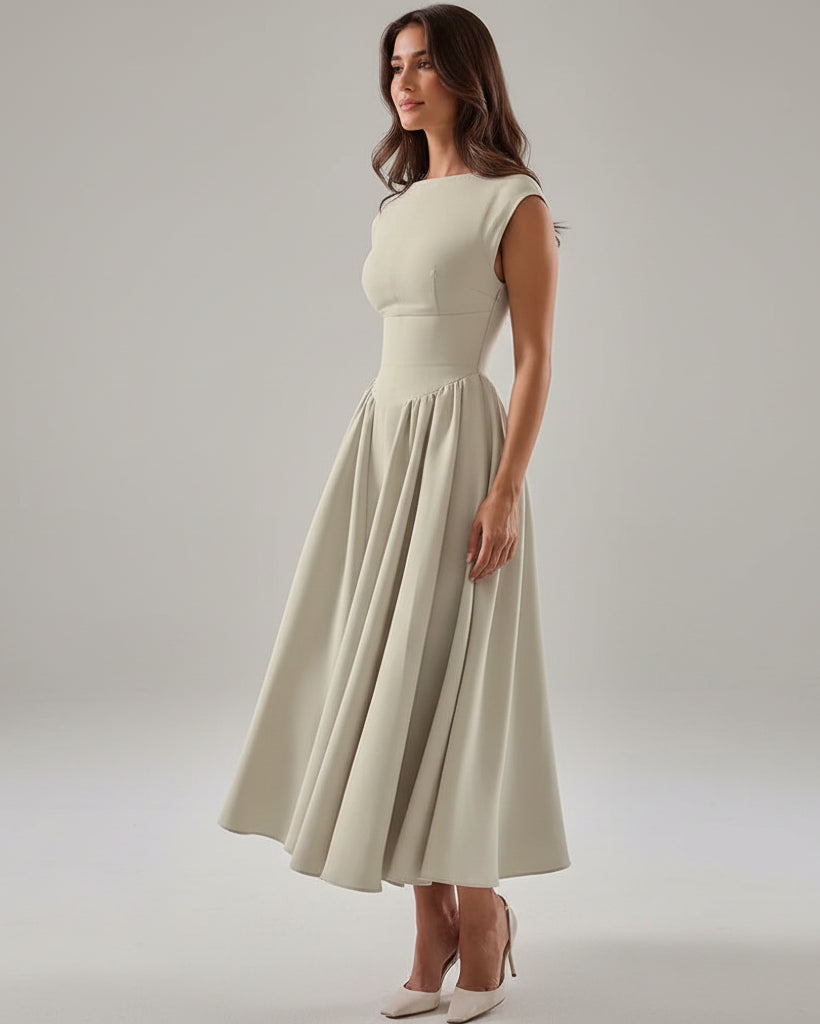 Elegant Sleeveless Midi Dress