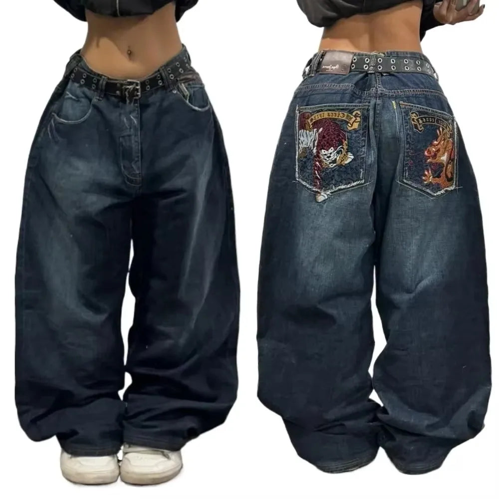 Fashion Joker Retro Jeans Female Korean Casual