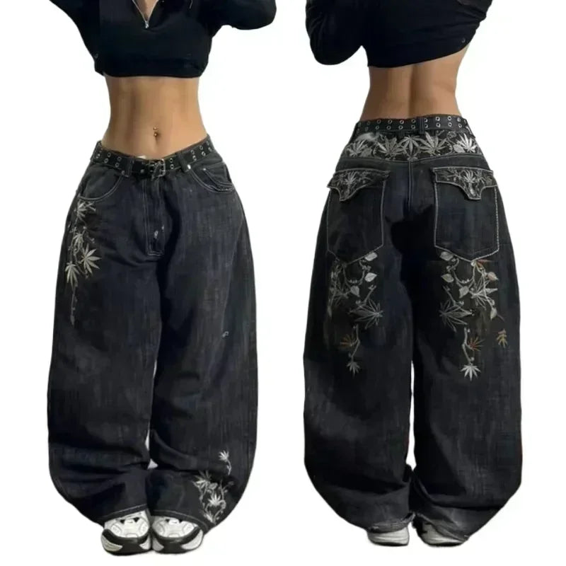 Fashion Joker Retro Jeans Female Korean Casual