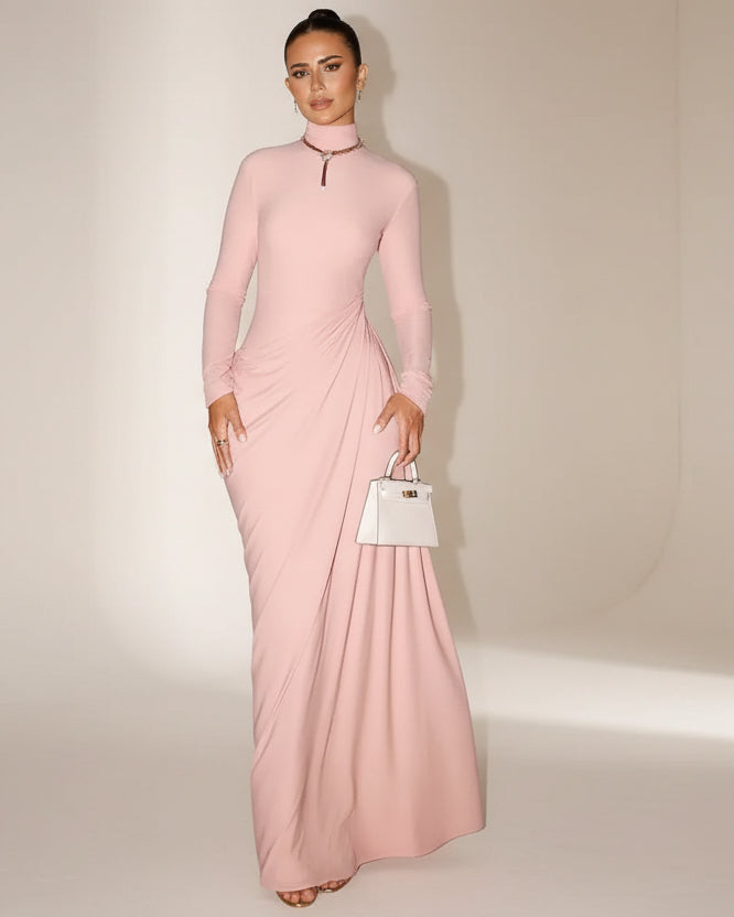 Elegant Nude Long Dress