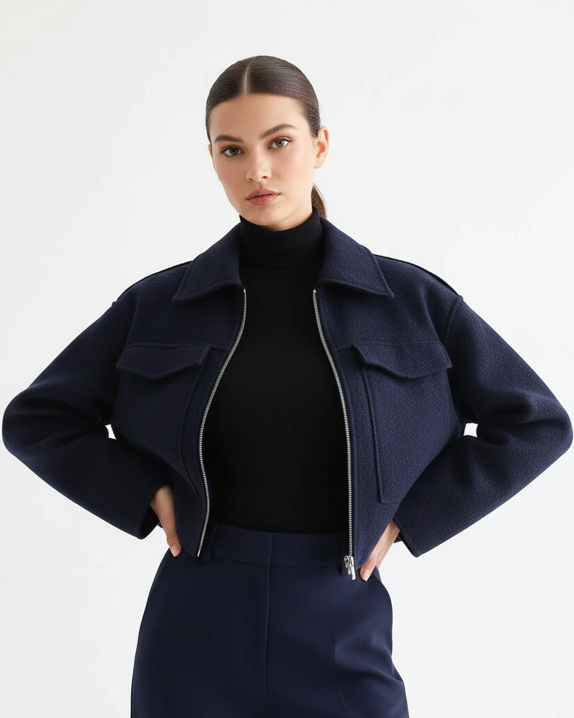 Women's Faux Leather Autumn Jacket